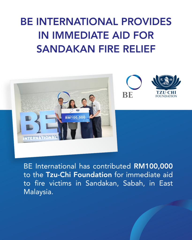 BE Contributes RM100,000 in Immediate Aid for Sandakan Fire Relief