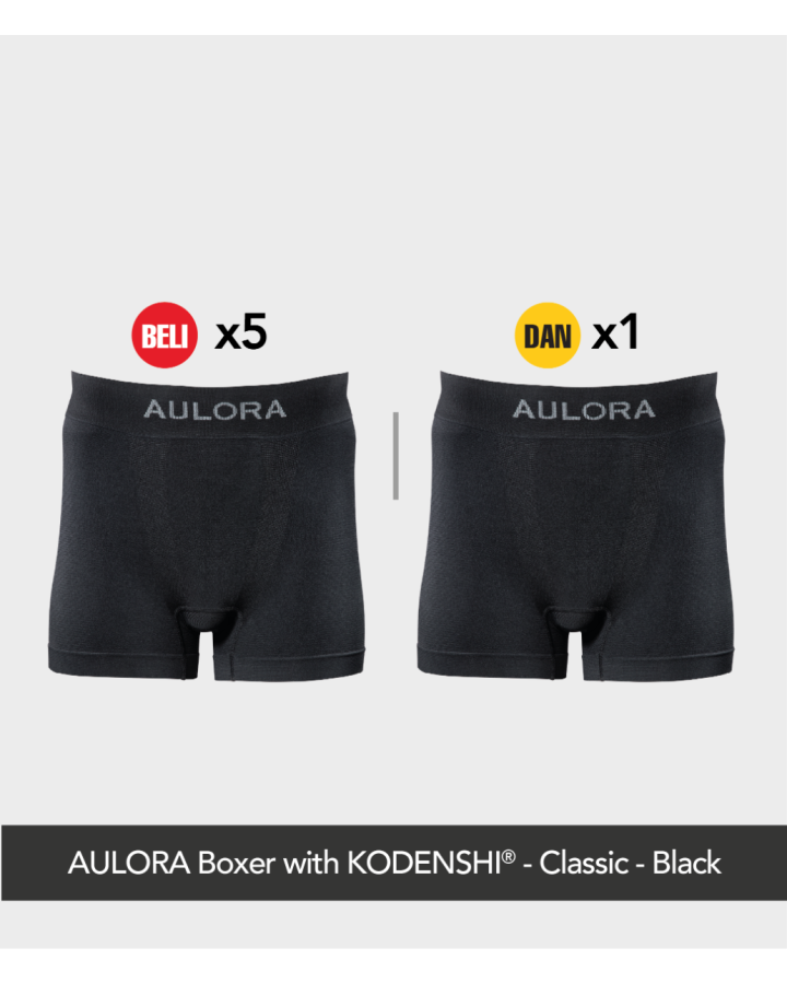 Buy 5x AULORA Boxer with KODENSHI® - Classic - Black And 1x AULORA Boxer with KODENSHI® - Classic - Black