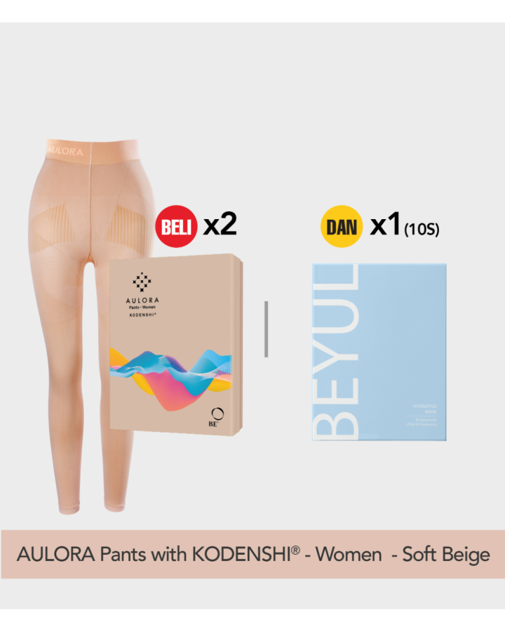 Buy 2x AULORA Pants with KODENSHI® - Women - Soft Beige And 1x BEYUL Hydrating Mask (10s)
