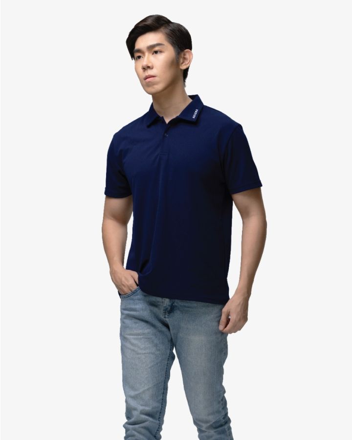 AULORA Polo Shirt with KODENSHI® - Men - Midnight Blue