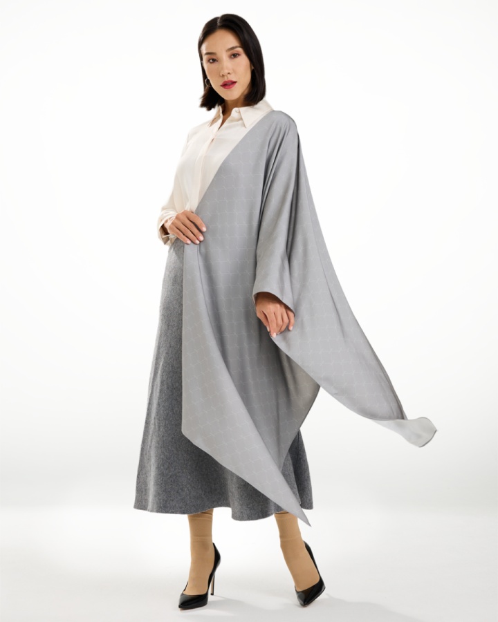 AULORA Shawl with KODENSHI® - EXCLUSIVE COLLECTION GREY (FREE SIZE)
