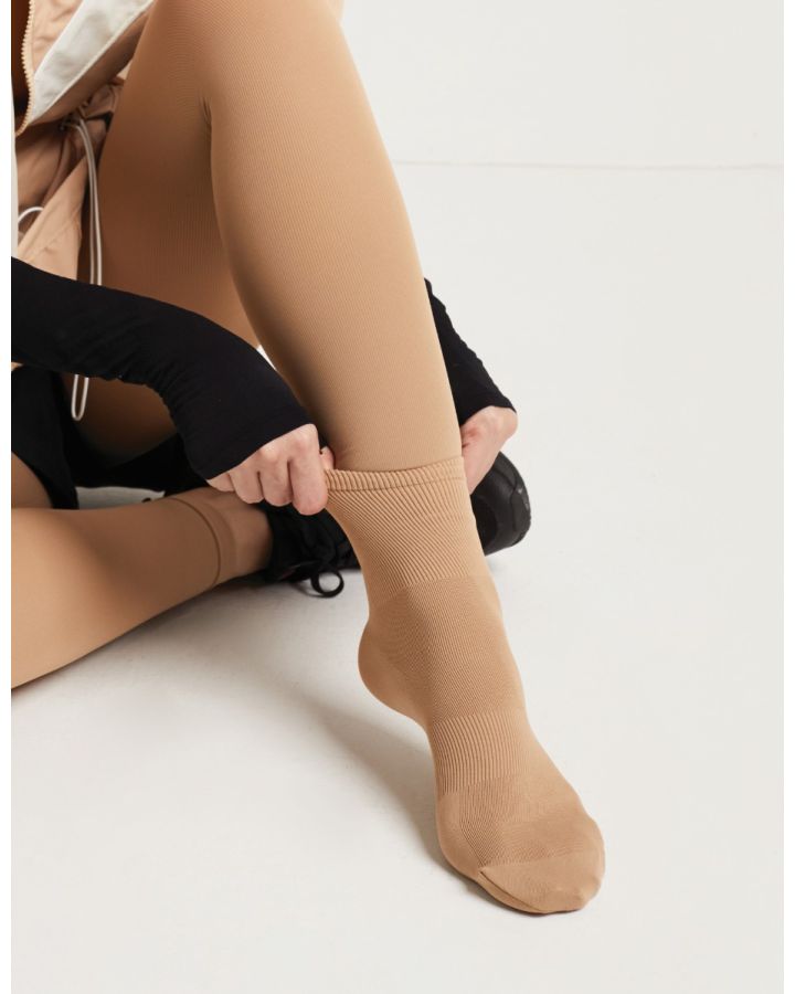 AULORA Socks with KODENSHI® - Women - Soft Beige (2 Pairs)