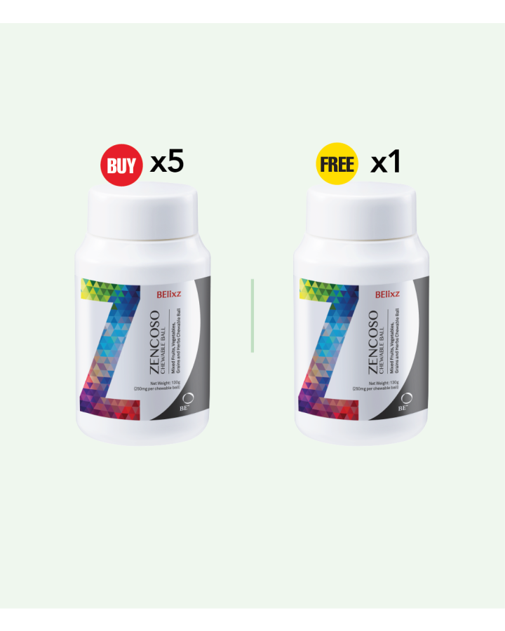 Buy 5x BElixz ZENCOSO CHEWABLE BALL (520 balls) Free 1x BElixz ZENCOSO CHEWABLE BALL (520 balls)