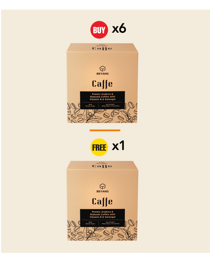 Buy 6x BEYANG Caffe (30g x 15s) Free 1x BEYANG Caffe (30g x 15s)