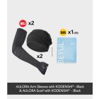 Buy 2x AULORA Arm Sleeves with KODENSHI® - Black + 2x AULORA Scarf with KODENSHI® - Black (Free Size) And 1x BEYUL Hydrating Mask (3s)