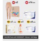 Buy 2x AULORA Pants with KODENSHI® - Women - Soft Beige + 16x BElixz SHIRUTO (30s)(SG) Free 4x BElixz SHIRUTO (30s)(SG) + 1x BElixz SlendMeal PRO (15s) + 1x BEYANG Delicate Laundry Wash (800ml)