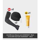 Buy 2x AULORA Arm Sleeves with KODENSHI® - Black (2 pairs) + 2x AULORA Scarf with KODENSHI® - Black (FREE SIZE) - 2 Pieces And 1x BEYANG IP-PA1 Cream (50g)