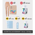 Buy 2x AULORA Pants with KODENSHI® - Women - Soft Beige + 5x BElixz ZENCOSO CHEWABLE BALL (520 balls) Free 1x BEYUL Hydrating Mask (10s) + 1x BElixz ZENCOSO CHEWABLE BALL (520 balls) + 1x BEYUL Hydrating Gentle Cleansing Oil (150ml)