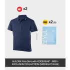 Buy 2x AULORA Polo Shirt with KODENSHI® - Men - Midnight Blue Free 2x BEYUL Hydrating Mask (3s)