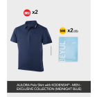 Buy 2x AULORA Polo Shirt with KODENSHI® - Men - Midnight Blue And 2x BEYUL Hydrating Mask (3s)