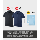 Buy 1x AULORA Polo Shirt with KODENSHI® - Men - Black + 1x AULORA Polo Shirt with KODENSHI® - Men - Midnight Blue And 2x BEYUL Hydrating Mask (3s)