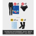 Buy 2x AULORA Pants with KODENSHI® - Women - Black + 2x AULORA Panties with KODENSHI® - Lace - Black (2 pieces) Free 2x AULORA Socks with KODENSHI® - Women - Black (2 Pairs) + 1x BEYUL Hydrating Mask (10s)