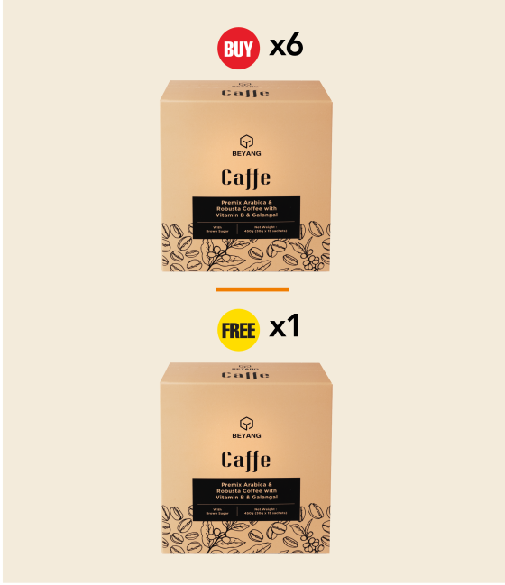 Buy 6x BEYANG Caffe (30g x 15s) Free 1x BEYANG Caffe (30g x 15s)