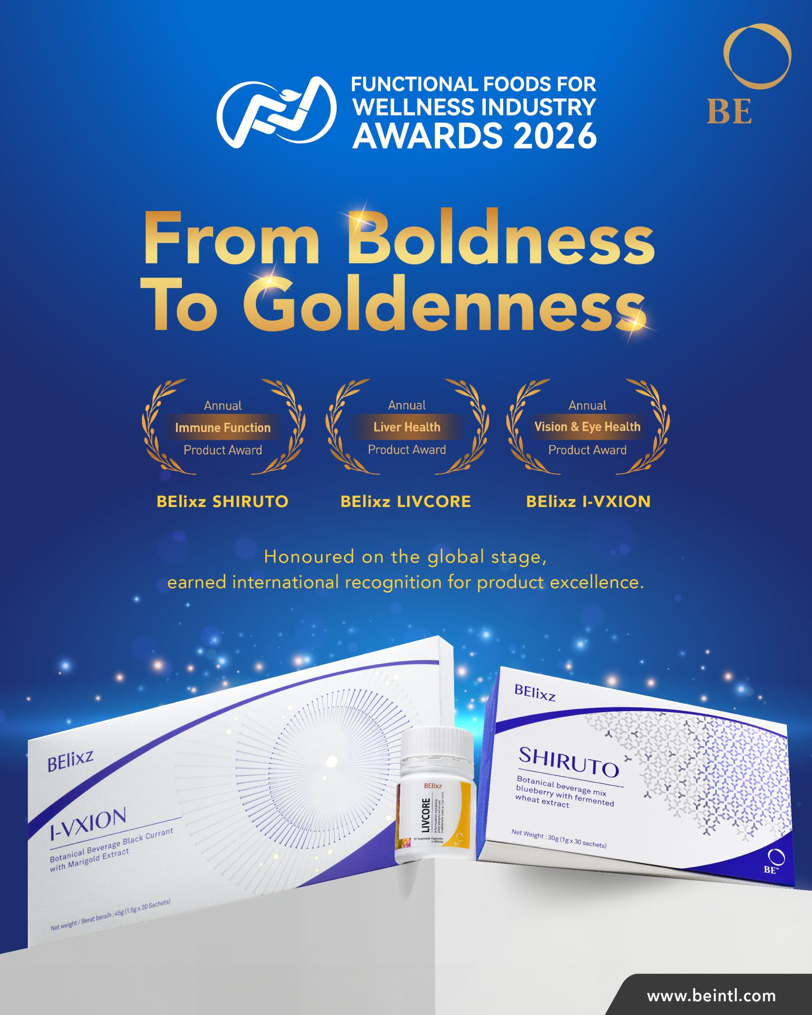 From Boldness To Goldenness: BE International Recognised at the Functional Foods for Wellness Summit 2026