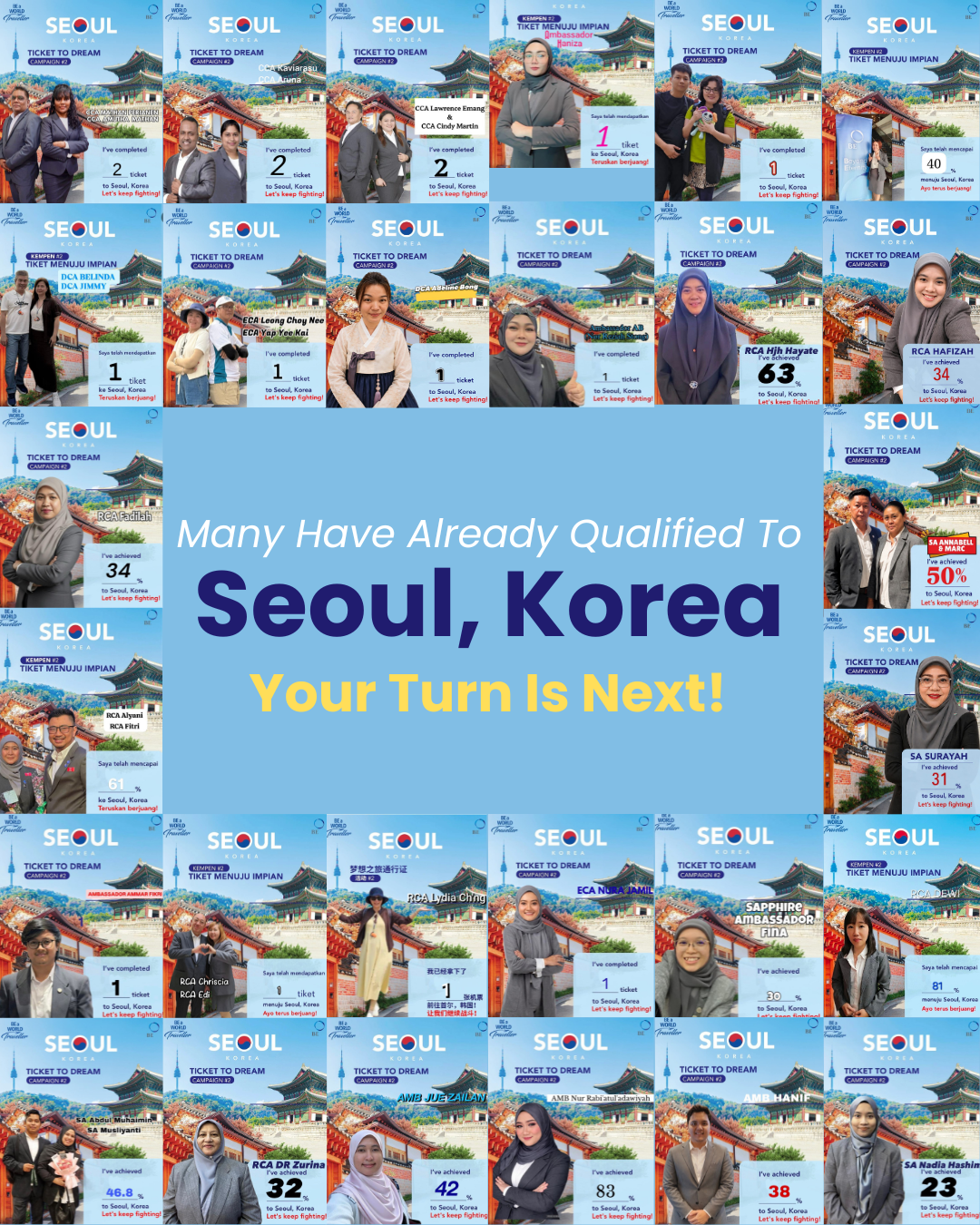 BE Lifestyle Travel (BELT) 2026 Trip to Seoul, Korea – Are You One of the Achievers Yet?