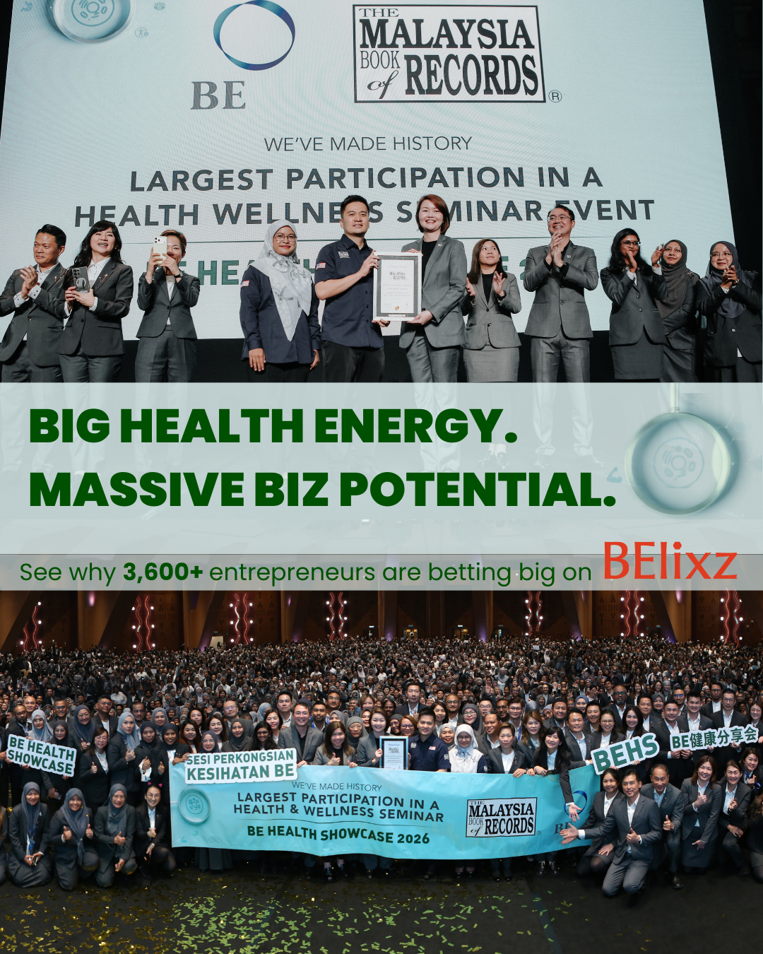 BE International Sets a New Malaysian Record in Health & Wellness